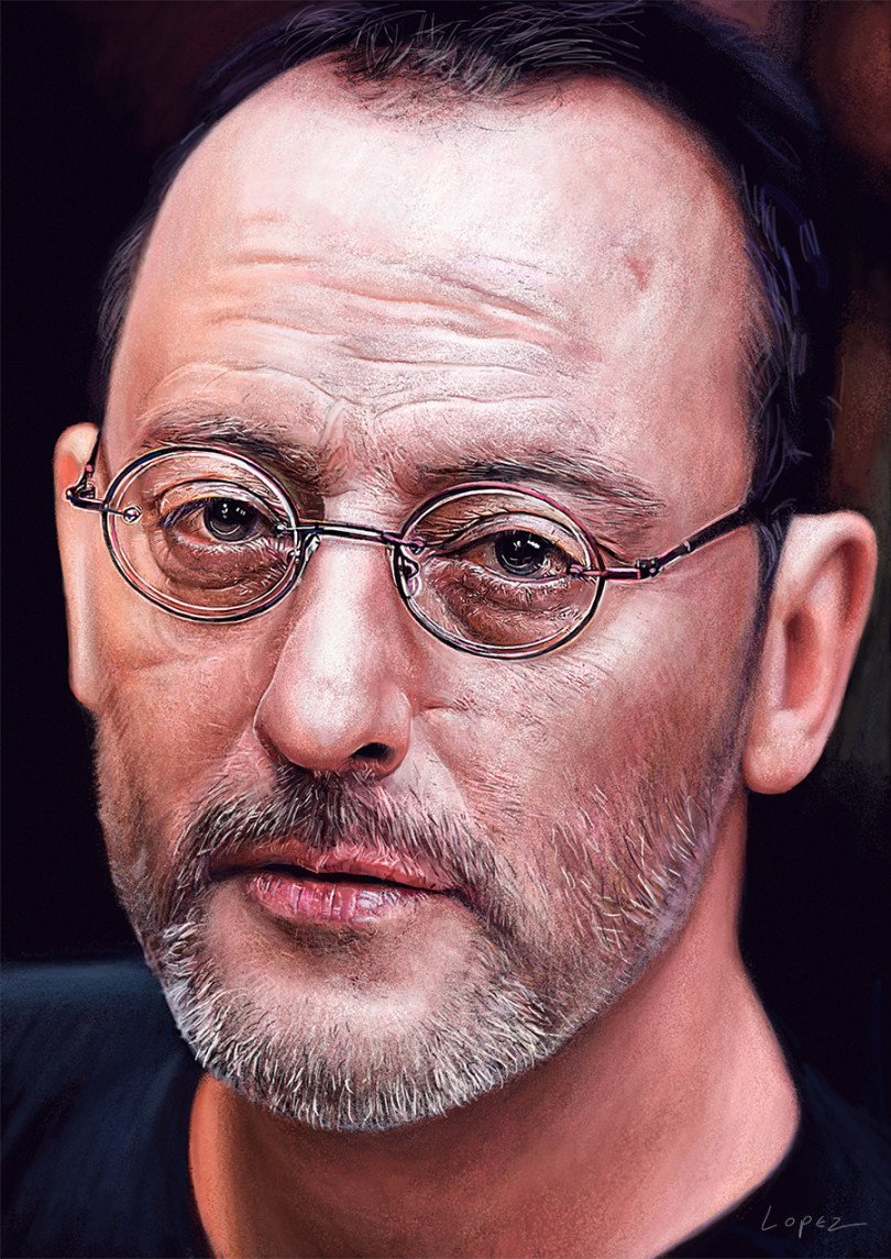 image.title Jean Reno, portrait :: Behance image